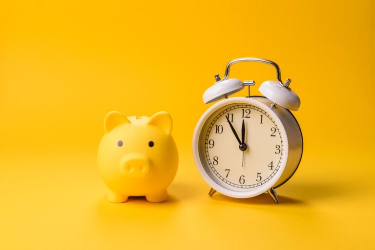 Piggy Bank and Clock Ticking Down Your RV Loan